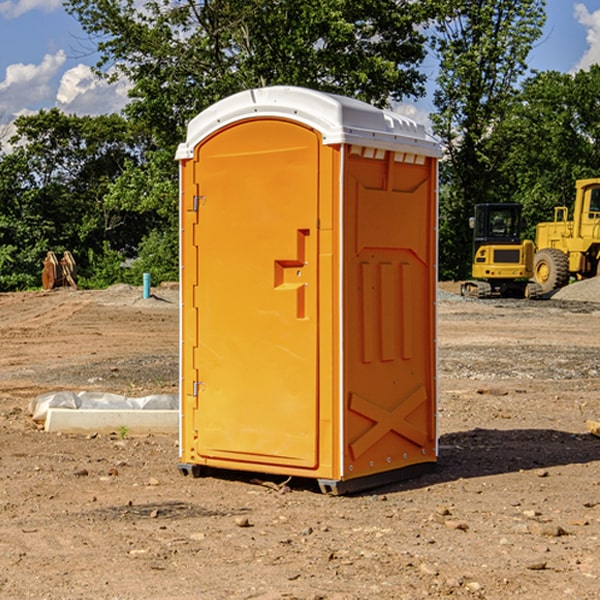 how often are the portable restrooms cleaned and serviced during a rental period in Lumberland NY